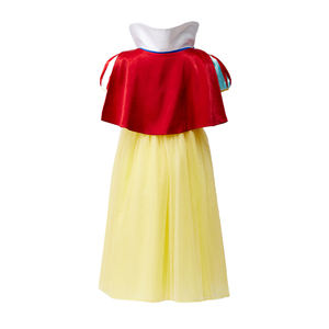Striped Sleeve Flared Tulle Skirt Airy Texture Disney Princess Snow White Gown Girls Christmas Costume <strong>Dress</strong> For Children - Product Image 3