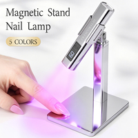 Lampe à ongles UV LED magnétique rechargeable 300 mAh avec affichage numérique, séchage rapide, portable, pour la maison et le salon, outil de manucure, 5 couleurs