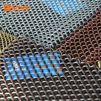 Rideau en maille métallique en acier inoxydable et aluminium décoratif de couleur dorée personnalisée pour restaurant