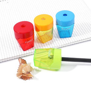 Foska Artículos de <span class=keywords><strong>papelería</strong></span> escolar Uso multiusos Cortadores de lápiz manuales de plástico de un agujero de color brillante para estudiantes - Product Image 1