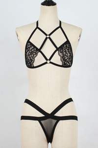 Комплект нижнего белья, женское нижнее белье, нижнее белье из <span class=keywords><strong>2</strong></span> предметов, портупея для тела, кружевные ресницы Bonda - Product Image 4