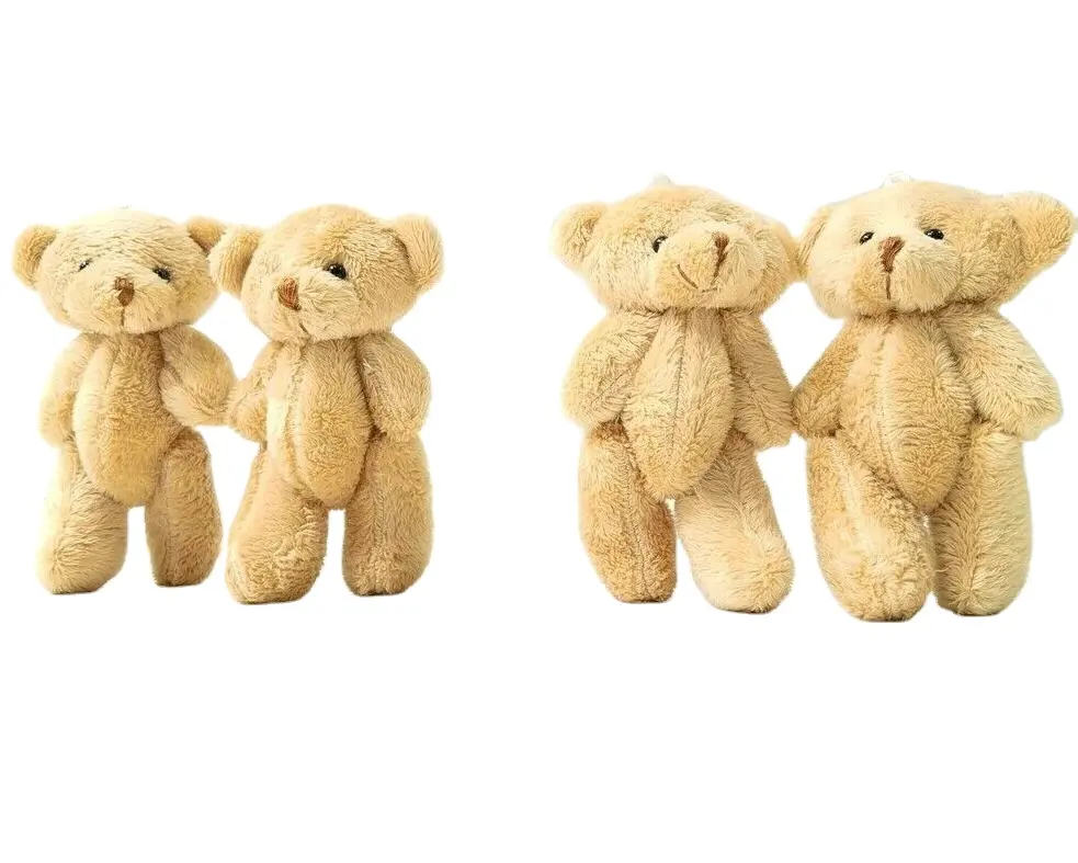 Mini oso de peluche marrón personalizado para niños, juguetes de peluche suaves, baratos