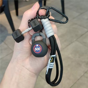 2026 Sport Lovers Decoration Handmade <b>Braided</b> Phone Strap Women Fashion Sport Backpack Charms Cute Dumbbel Keychain for Girls - Product Image 4