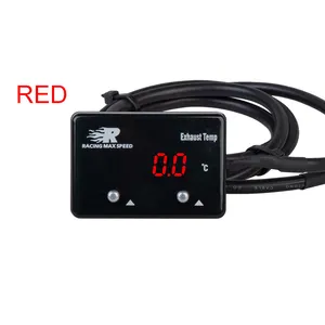 Layar merah atau biru, pengukur suhu knalpot digital sensor Npt 1/8, pengukur suhu digital tahan air