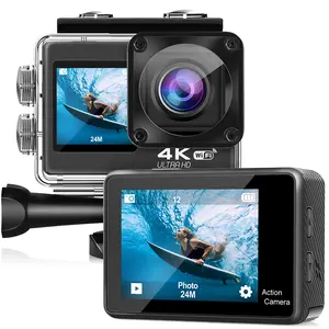Buitensportcamera 4K Wifi Waterdichte Gopro Hero 12 Zwarte Wifi 4K Action Camera Dual Screen Dslr Action Camera Met Afstandsbediening