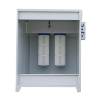 Cabine de pulvérisation de revêtement en poudre époxy manuelle à haut rendement pour 2 voitures avec cartouche de cabine-filtre les composants de base PLC en vente