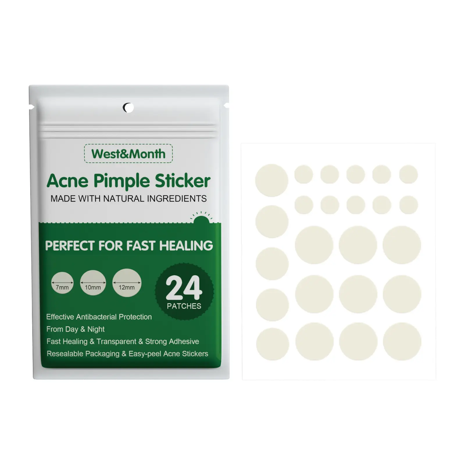 YUE 24/36 Pcs Acne Pimple Patch Invisible Ibreathable Acne Pimple Stickers Waterproof Skin Tag Facial Skin Care Tools