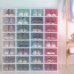 Boîte de rangement à chaussures empilable transparente, vente chaude, boîtes et bacs de rangement en plastique PP de haute qualité, logo personnalisé, moderne, brillant, 1000 pièces - Product Image 2