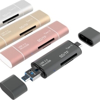 Lecteur de carte USB3.1 Type-c TF vers OTG pour téléphone portable, fonctions multiples