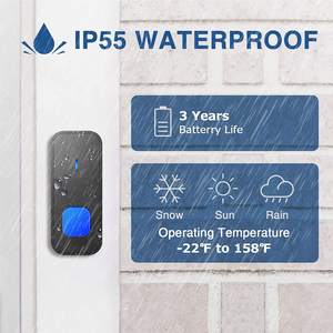 <span class=keywords><strong>Sonnette</strong></span> Musicale Sans Fil <span class=keywords><strong>Étanche</strong></span> avec <span class=keywords><strong>Bouton</strong></span>, Portée 300 Mètres, Alimentation CA, <span class=keywords><strong>Sonnette</strong></span> Intelligente pour Maison, Salle de Classe, Bureau – Choisissez la Prise - Product Image 4