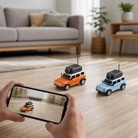 Voiture télécommandée rapide avec caméra HD WiFi 1:64, jouet pour enfants avec étui de transport, application photo/vidéo/VR, orange