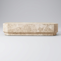 Table basse en marbre satiné OEM TrustHome, style moderne, faible hauteur, pour salon, garantie 3 ans, idéale pour appartement et maison