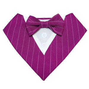 Tanpopo Nouveau costume rayé de Style britannique Pet Magic Tape Triangle Écharpe - Product Image 5