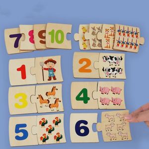 Rompecabezas de Números de Madera con Caja de Almacenamiento, Material Didáctico para el Aprendizaje de Matemáticas para Niños de Jardín de Infancia - Product Image 3