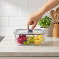 Contenants en verre pour micro-ondes, résistants au four, pour la préparation des aliments, avec couvercles, et adaptés au congélateur.