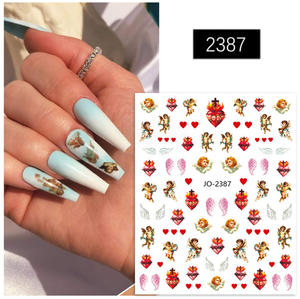 สติกเกอร์ตกแต่งเล็บลายเทวดาเทวดาแบบย้อนยุค - Product Image 2