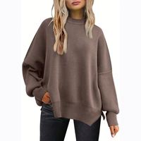 Pulls Oversize Hiver Femme IStapromo 2026 – Essentiels Anti-Boulochage avec Fente Latérale, Col Rond Tendance