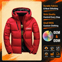 Veste d'hiver matelassée rembourrée pour homme, de haute qualité, couleur unie, fermeture éclair intégrale, poignets épais, thermique, pour temps froid, avec capuche