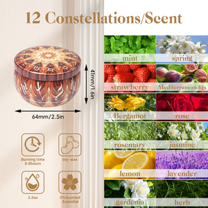 Confezione da 12 costellazioni <span class=keywords><strong>barattoli</strong></span> di <span class=keywords><strong>latta</strong></span> <span class=keywords><strong>per</strong></span> candele scatola regalo contenitori di <span class=keywords><strong>latta</strong></span> in metallo <span class=keywords><strong>barattoli</strong></span> di candele profumate di cera <span class=keywords><strong>per</strong></span> esterni interni - Product Image 2
