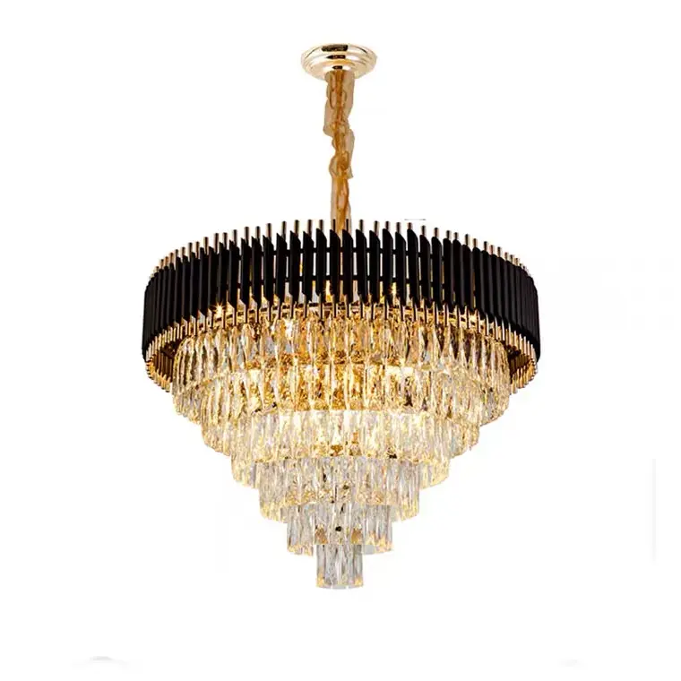 Modern Decorative Rustic Foyer Golden and Black Light Fixtures Lighting Pendant Luxury for Hotel Lobby Dining Room Bedroom