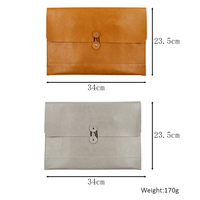 Classeur A4 de grande capacité en cuir PU imperméable à l'eau, porte-fichiers d'affaires, enveloppe organisateur de documents durable avec fermeture à ficelle