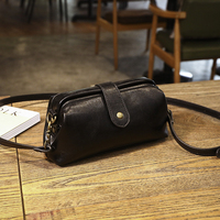 Sac à main vintage en cuir PU huilé pour femme, style rétro, sac bandoulière avec sangle réglable