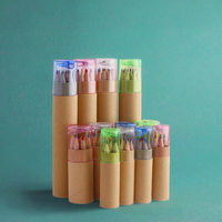 Crayons de couleur pour enfants pour couleurs bois naturel doux peuplier étudiant école couleur standard couverture rigide crayons de couleur pour enfants