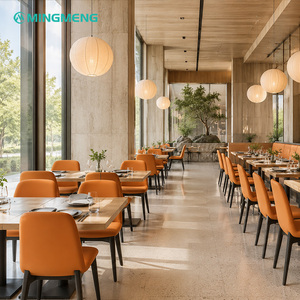 Banquette contemporaine en bois avec revêtement en tissu, design pour salle à manger, ensemble de banquettes pour restaurant - Product Image 2