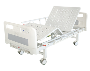 Letto Ospedaliero Manuale a Due Manovelle Guanghua con Testiera e Pediera, Letto Medico in Metallo, Plastica e Materiale ABS - Product Image 6