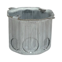 Boîte de jonction octogonale en acier galvanisé durable, 3,3 pouces de profondeur, 2,0 mm d'épaisseur, avec huit découpes de 3/4 et 1 pouce (4x3/4" 4x1")