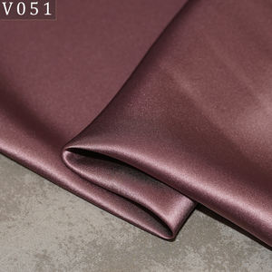 HYSK 天然 純正 100% シルク クレープ サテン生地 中国製 シルク ダッチェス 無地 ブラウン メーター売り ドレス 寝具 ウェディング用 - Product Image 5