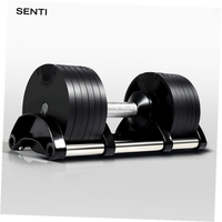 Équipement d'entraînement musculaire, haltères réglables en acier de 32 kg/80 lb et 40 kg/90 lb pour l'exercice à domicile, vente directe d'usine SENTI