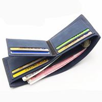 Dompet Kulit PU Stylish Grosir untuk Pria, Dompet Pendek Kasual Sederhana, Dompet Kecil, Tempat Kartu, Dompet Pria