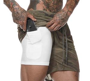 กางเกงขาสั้นผู้ชายแบบแห้งเร็วเอวยางยืดพร้อมคุณสมบัติกันรอยยับ - Product Image 1