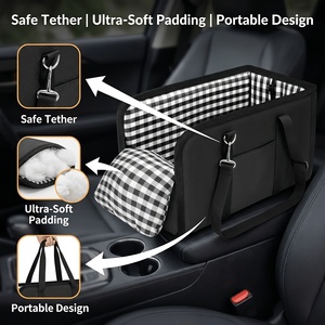 Sac de transport portable 2-en-1 pour animaux de compagnie, siège auto, sac de voyage respirant en tissu Oxford pour chiens et chats, grande capacité, sac de transport surélevé - Product Image 3