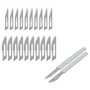 Escalpelos Cirúrgicos Descartáveis ORIENTMED com Lâminas de Aço Inoxidável/Aço Carbono em Vários Tamanhos # 10- # 26 Manípulos Estéreis Manuais Certificados CE - Product Image 1