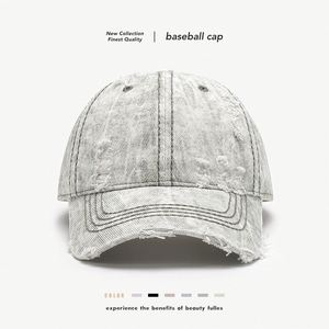 Casquette de baseball unisexe à visière courbée, effet vieilli, en coton 100%, 6 panneaux, motif satiné, pour grandes tailles, modèle Common Four - Product Image 2