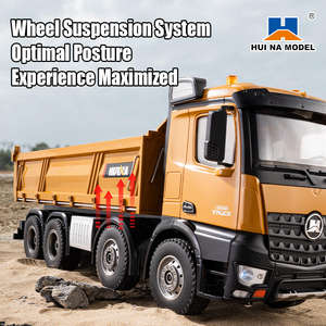 Huina 1536 1/14 <span class=keywords><strong>Semi</strong></span>-alliage Transport lourd <span class=keywords><strong>camion</strong></span> à benne basculante son et lumière télécommande ingénierie voiture garçon jouet - Product Image 6