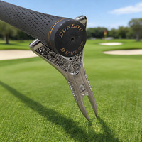 Fourchette de réparation de divots de golf en Y plaquée argent en gros, avec logo personnalisé, outil de réparation de green de golf, accessoires promotionnels de golf