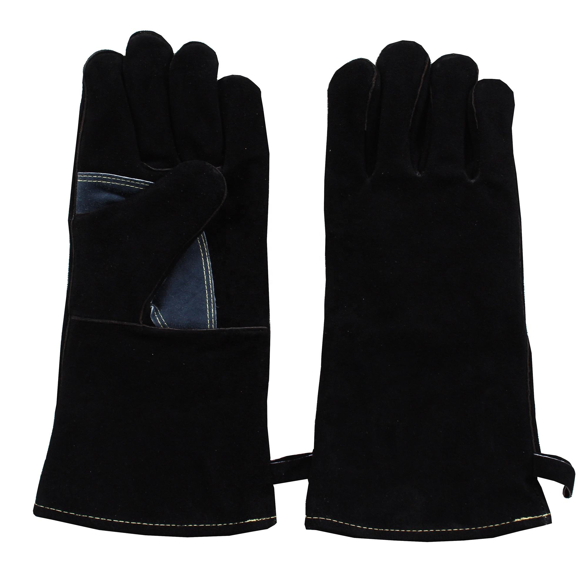 Black Welding Gloves Heat Resistant for Stick MIG