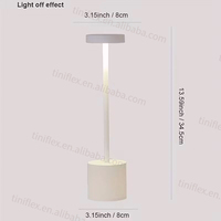Lampe de table LED sans fil rechargeable en métal, moderne, à intensité variable tactile, portable USB 5V pour restaurant, chambre, bureau