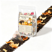 BORUN OEMODM Thé aux fleurs de Chenpi Pu-erh en sachets pyramidaux 120g (30 sachets de 4g) – Favorise la digestion et le métabolisme – Infusion chaude/froide