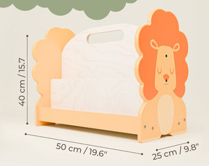 Estantería moderna Montessori para niños, muebles de guardería con diseño de animales, librería para niños pequeños para escuela y baño - Product Image 4