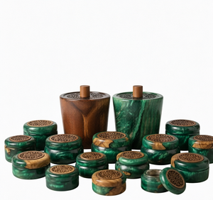 Becora – Plateau diffuseur d'encens en laiton massif écologique pour la maison, support pour cônes floraux, attrape-cendres, diffuseur d'aromathérapie - Product Image 1