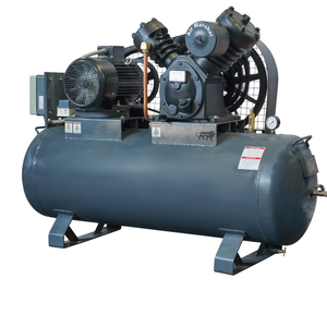 Compresseur d'air à piston bi-étagé robuste haute pression avec réservoir industriel pour atelier et usine - Product Image 5