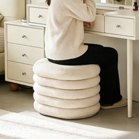 Pouf de sol en tissu de luxe en forme de champignon 2026 pour femmes, siège moderne pour chambre à coucher et salon, tabouret décoratif d'appoint