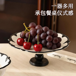 French <b>Retro</b> Ceramic Fruit Bowl Round High Quality Home <b>Decor</b> Living Room Dining Room Fruit Display Snack Storage - Product Image 5