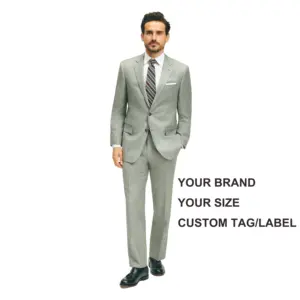 Custom Italian Classic AMF Stitching Men's Formal Suits Single Breasted Two-Button Office Blazer Coats Suits For Men