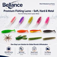Leurre souple réaliste Bellance OEM/ODM 6cm 13.3g en forme de calamar pour la pêche en mer, leurre souple en PVC, appât lumineux pour eau de mer