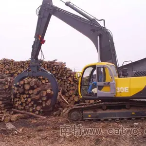Beiyi Pinza de madera multifunción Excavadora hidráulica Log Rock Grabs para construcción con madera C3t 5T 8T 12t 20t 30t